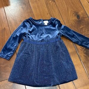 Cat & Jack Shimmering Navy Velvet Dress